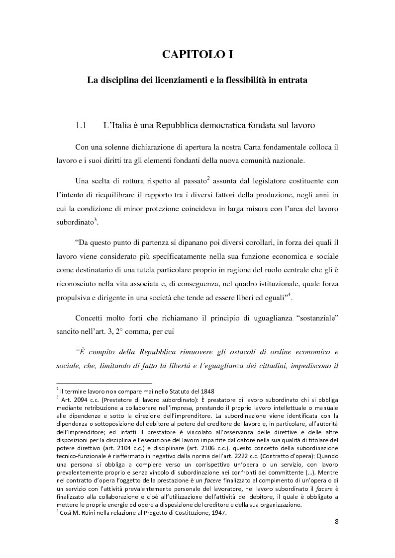 Anteprima della tesi: La ricerca della flessibilità. Competitività e tutele nel mercato globale, Pagina 5