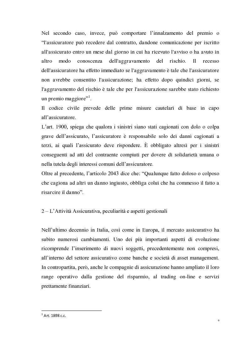 Anteprima della tesi: Le Polizze RCAuto; Profili di rischio e analisi del fenomeno della fraudolenza, Pagina 6