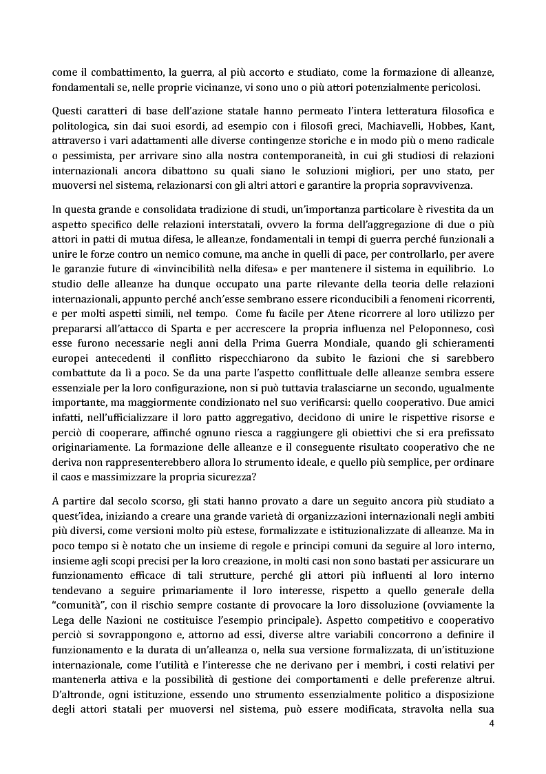 Anteprima della tesi: I Partnership Frameworks dell'Alleanza Atlantica: Istituzionalismo e Neorealismo a confronto, Pagina 3