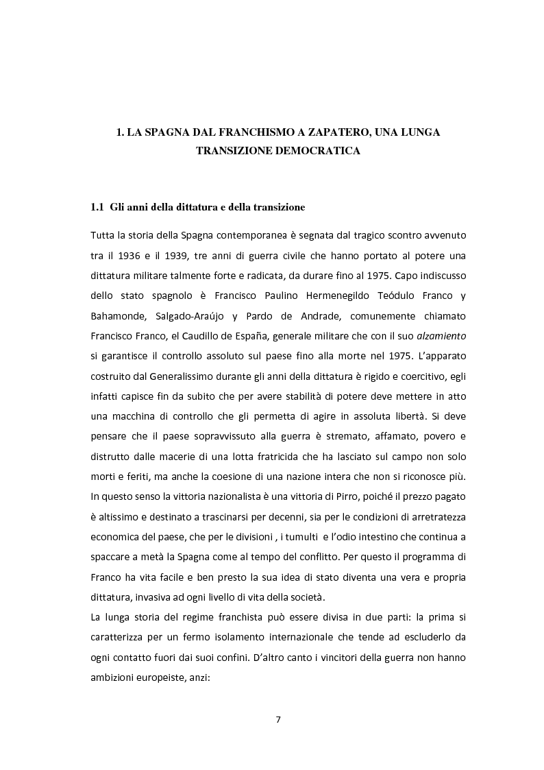 Anteprima della tesi: Linee editoriali a confronto. La Spagna di Zapatero tra ''El Paìs'' e ''la Repubblica'', Pagina 6