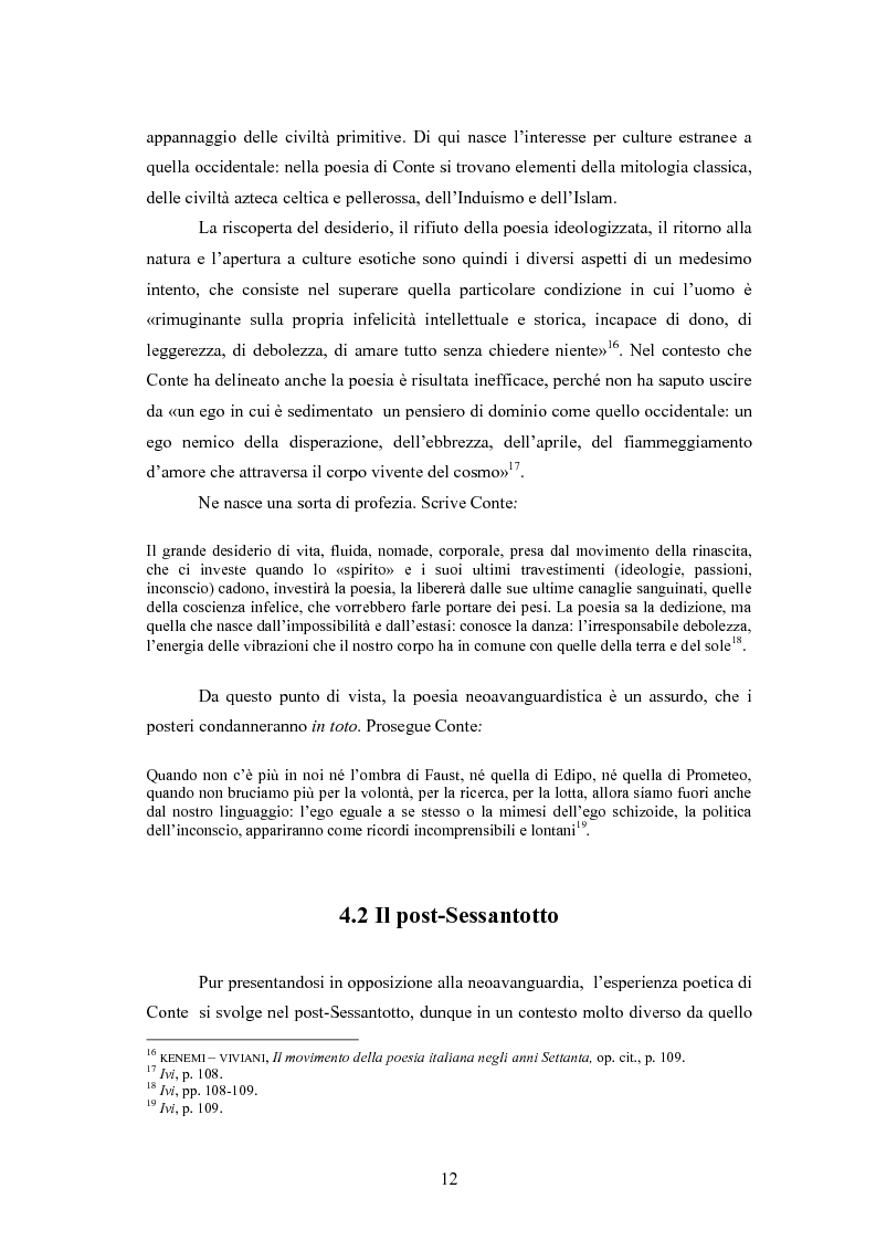 Anteprima della tesi: Profilo critico di Giuseppe Conte, Pagina 11