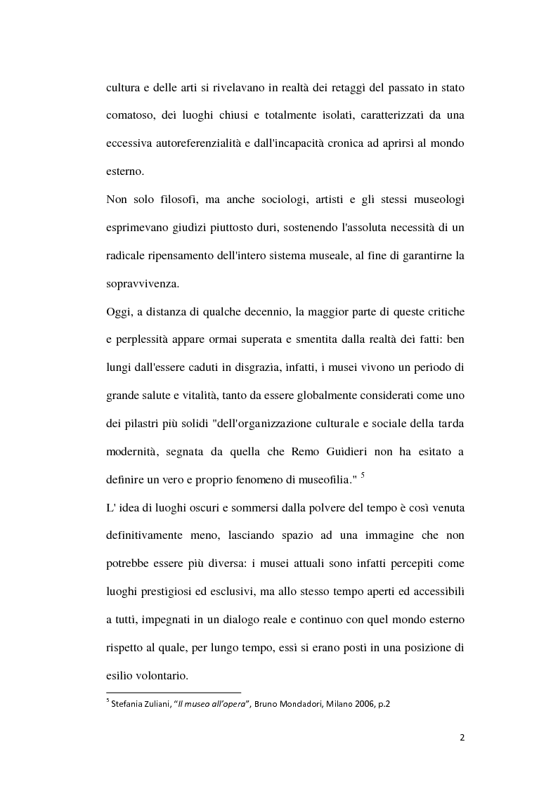 Anteprima della tesi: La comunicazione web dei musei di arte contemporanea, Pagina 3