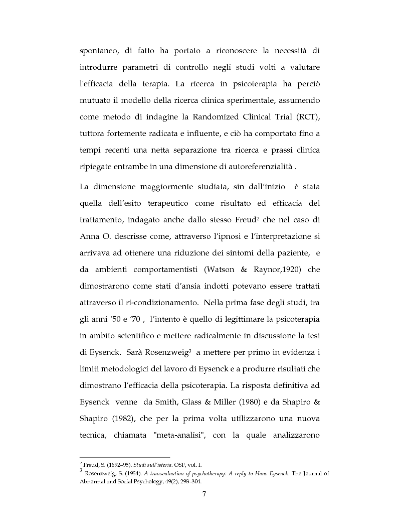 Anteprima della tesi: La ricerca sul processo in psicoterapia: il cambiamento del paziente attraverso lo Psychotherapy Process Q-Set , Pagina 5