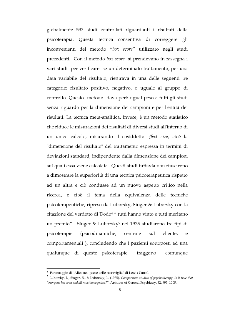 Anteprima della tesi: La ricerca sul processo in psicoterapia: il cambiamento del paziente attraverso lo Psychotherapy Process Q-Set , Pagina 6