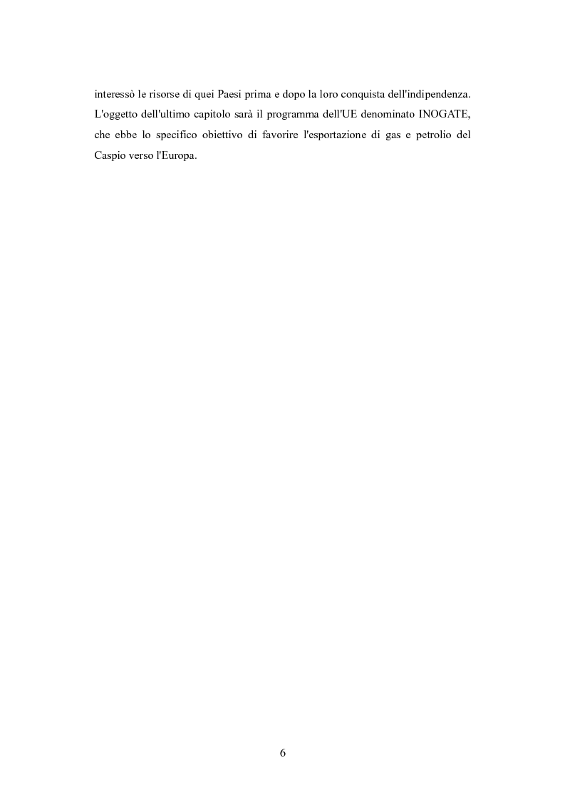 Anteprima della tesi: Le politiche per l'energia dell'Unione europea e le relazioni con l'area del Mar Caspio, 1989-1999., Pagina 5