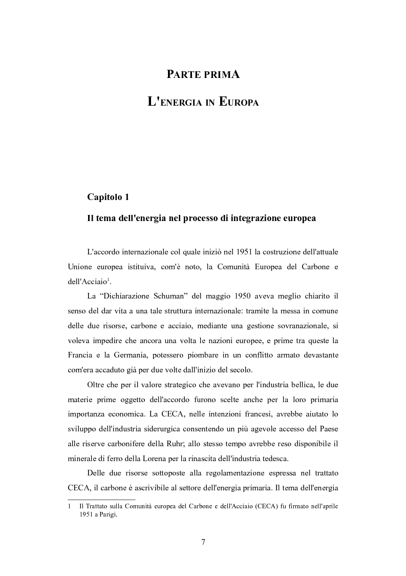 Anteprima della tesi: Le politiche per l'energia dell'Unione europea e le relazioni con l'area del Mar Caspio, 1989-1999., Pagina 6
