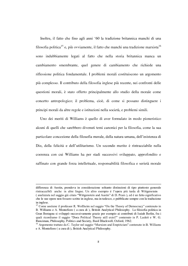 Anteprima della tesi: La concezione della morale di Bernard Williams; con un saggio di traduzione da “Morality”, 1972, Pagina 9