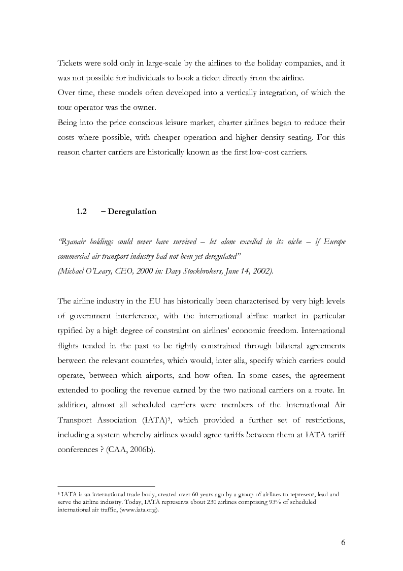 Anteprima della tesi: The low-cost airline model in Europe on the example of Ryanair and the passengers' perception, Pagina 5