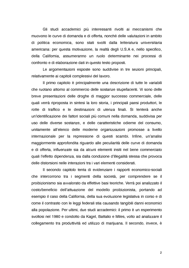 Anteprima della tesi: Overdose da Proibizionismo: un'analisi economica del mercato delle sostanze stupefacenti, Pagina 3