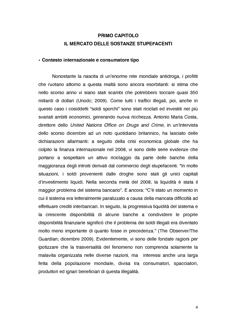 Anteprima della tesi: Overdose da Proibizionismo: un'analisi economica del mercato delle sostanze stupefacenti, Pagina 5