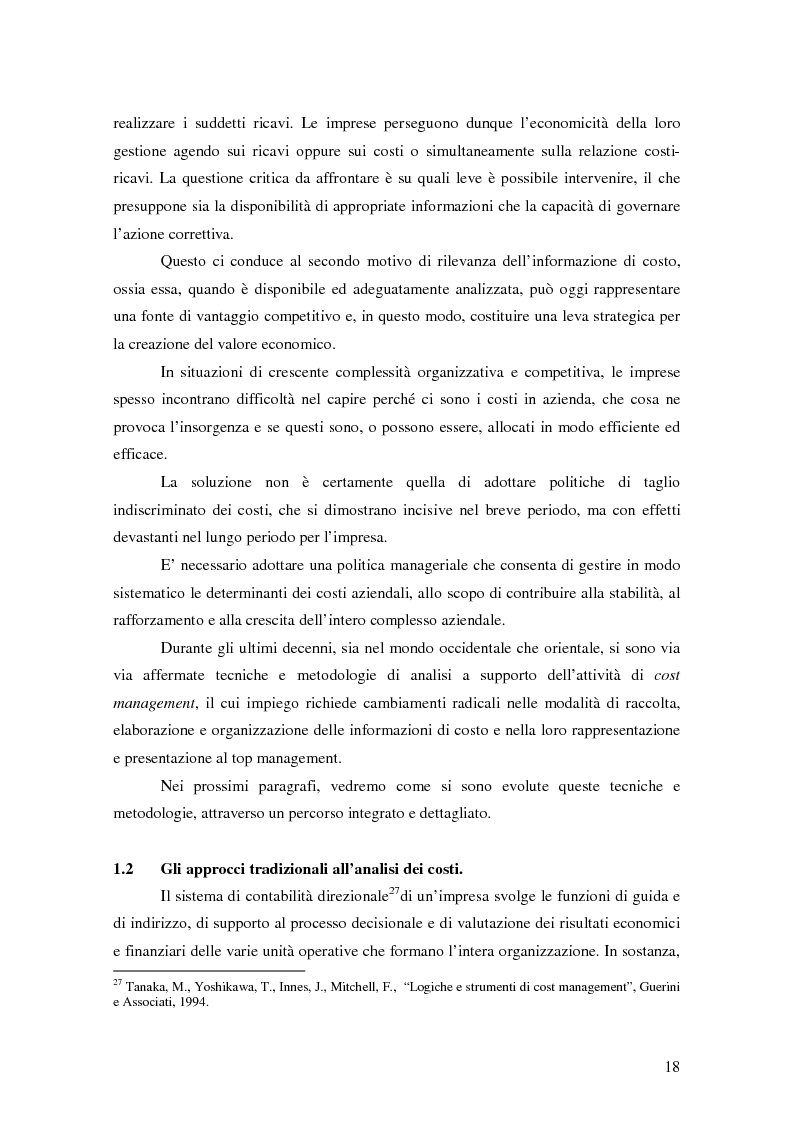 Anteprima della tesi: La gestione strategica dei costi nel settore bancario: il caso della Banca Popolare di Vicenza, Pagina 12