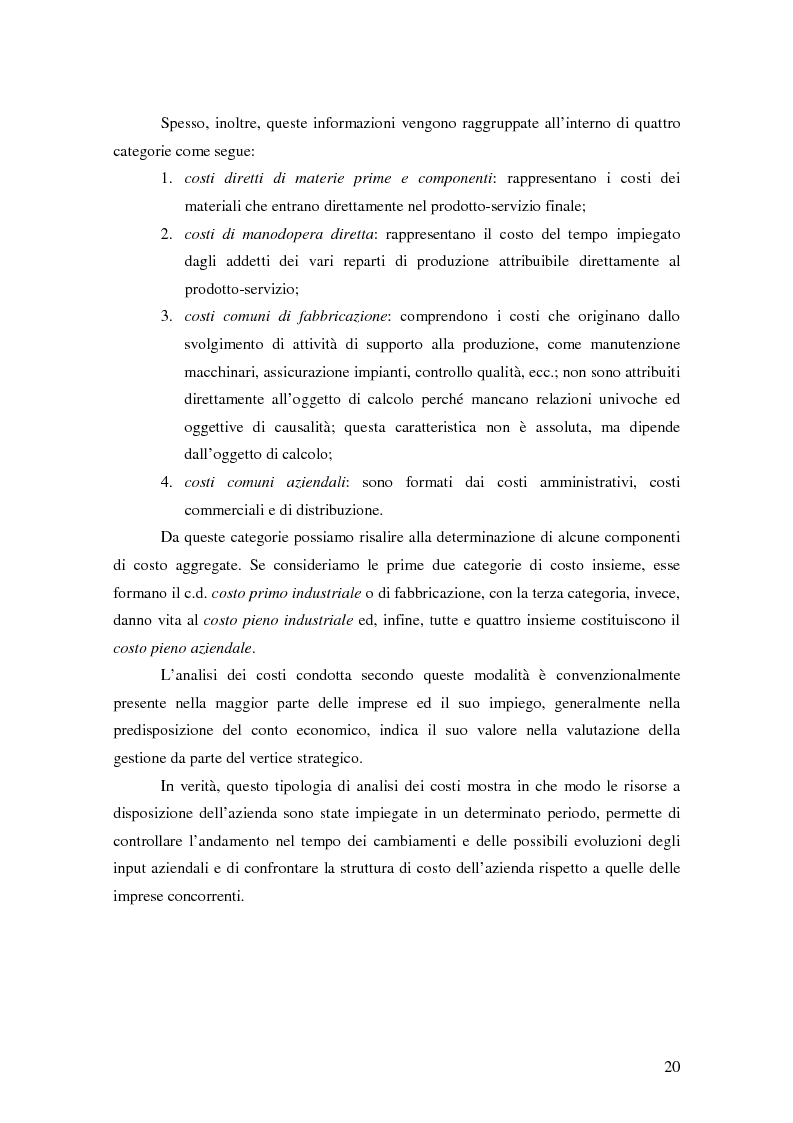 Anteprima della tesi: La gestione strategica dei costi nel settore bancario: il caso della Banca Popolare di Vicenza, Pagina 14
