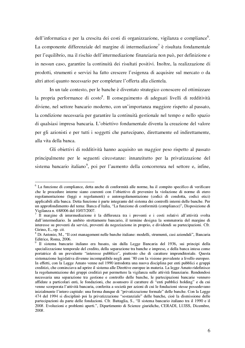 Anteprima della tesi: La gestione strategica dei costi nel settore bancario: il caso della Banca Popolare di Vicenza, Pagina 3