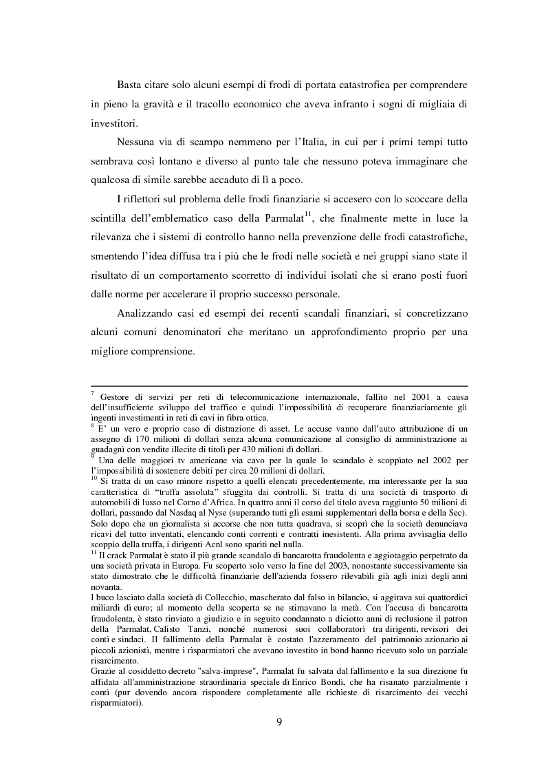 Anteprima della tesi: Il Sistema di controllo interno nelle società quotate. Il D. Lgs. 231/2001 nel settore energetico Italiano., Pagina 10