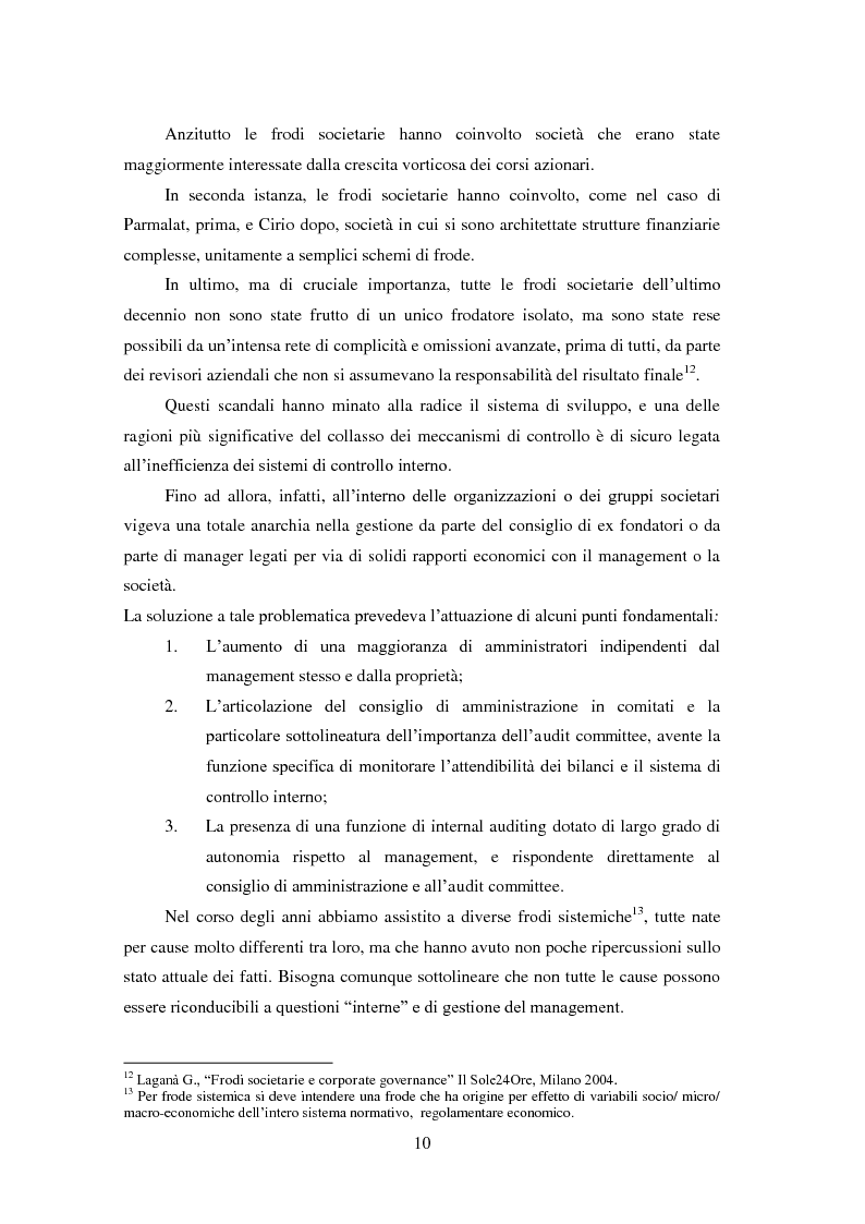 Anteprima della tesi: Il Sistema di controllo interno nelle società quotate. Il D. Lgs. 231/2001 nel settore energetico Italiano., Pagina 11