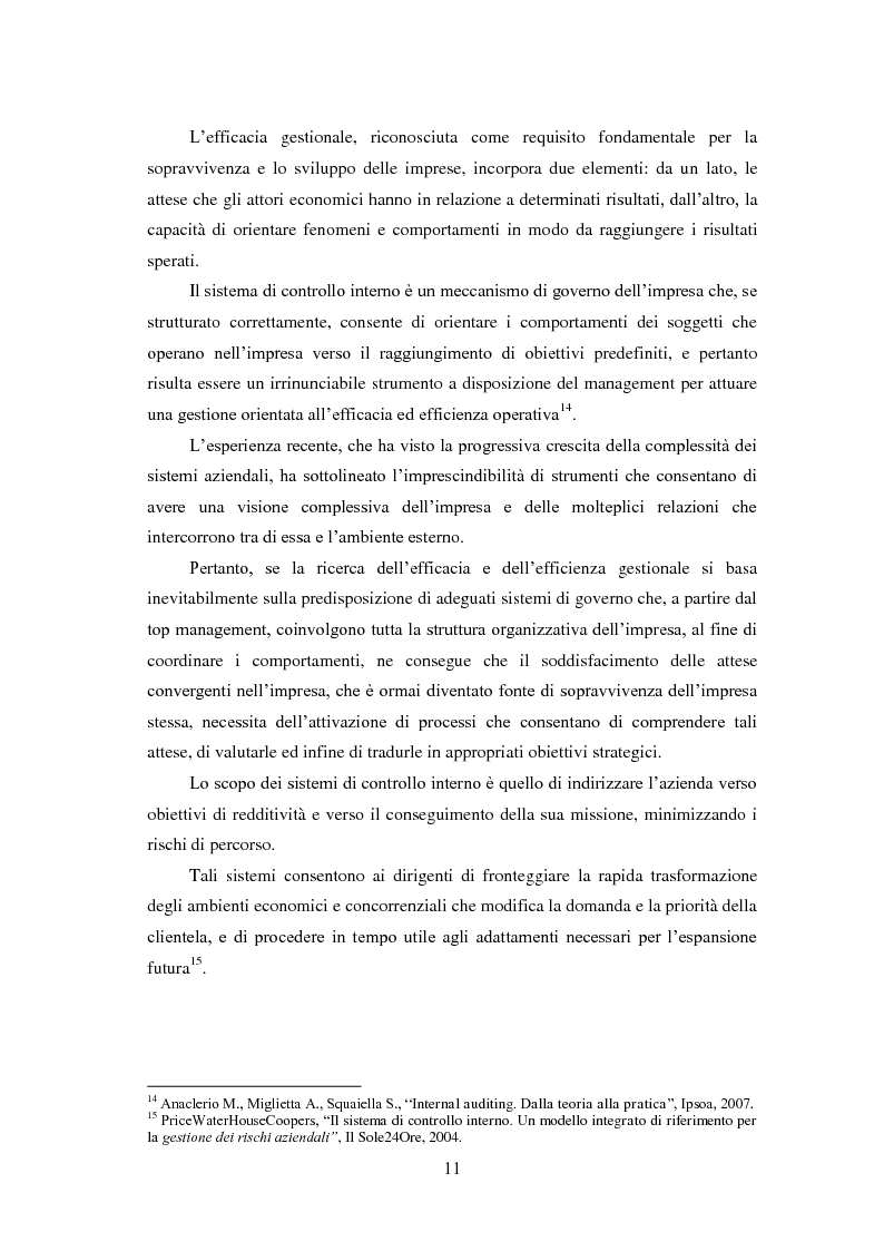 Anteprima della tesi: Il Sistema di controllo interno nelle società quotate. Il D. Lgs. 231/2001 nel settore energetico Italiano., Pagina 12