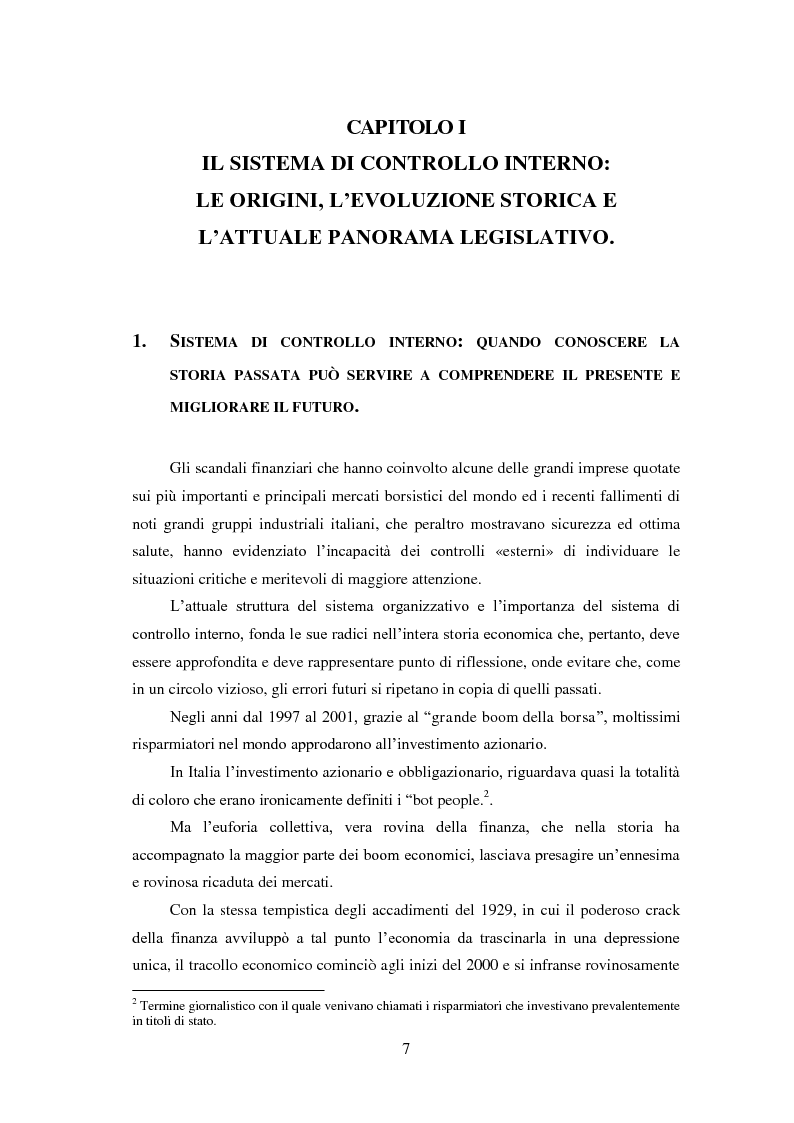 Anteprima della tesi: Il Sistema di controllo interno nelle società quotate. Il D. Lgs. 231/2001 nel settore energetico Italiano., Pagina 8