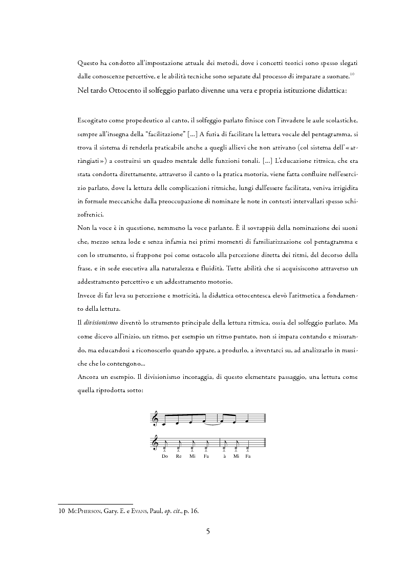 Anteprima della tesi: La lettura a prima vista nella didattica della chitarra, Pagina 6