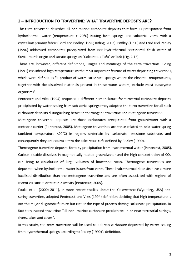 Anteprima della tesi: Depositional System, Petrography and Facies Analysis of Pleistocene Travertine in Southern MarcheE, Central Italy, Pagina 4
