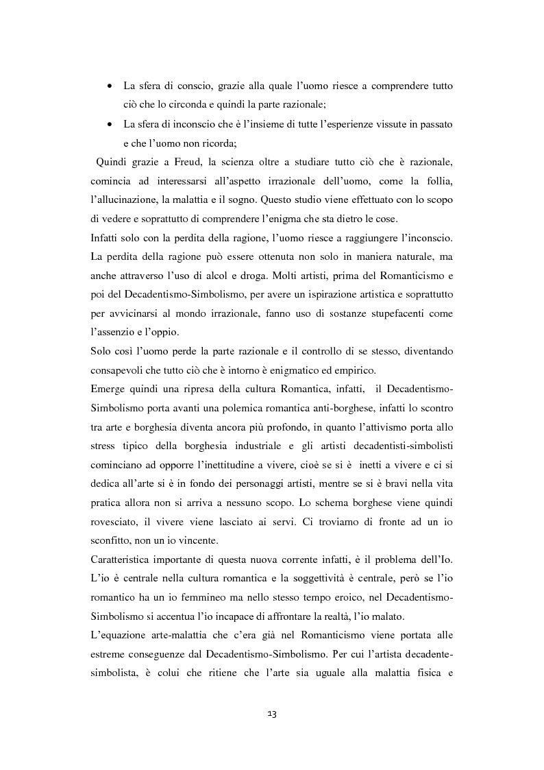 Anteprima della tesi: Odilon Redon, il principe del sogno. Un viaggio nell'inconscio attraverso le analisi di ventuno opere, Pagina 9