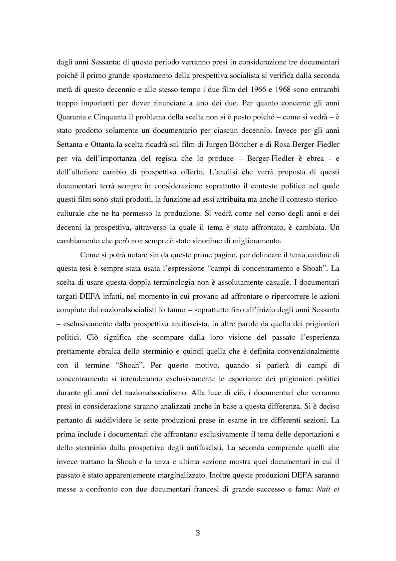 Anteprima della tesi: Costruire l'inimmaginabile: lo spostamento della prospettiva nei documentari DEFA sull'orrore nazista, Pagina 3