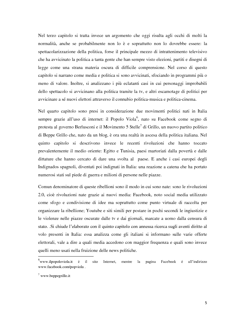Anteprima della tesi: Media e democrazia: nasce la politica 2.0, Pagina 5