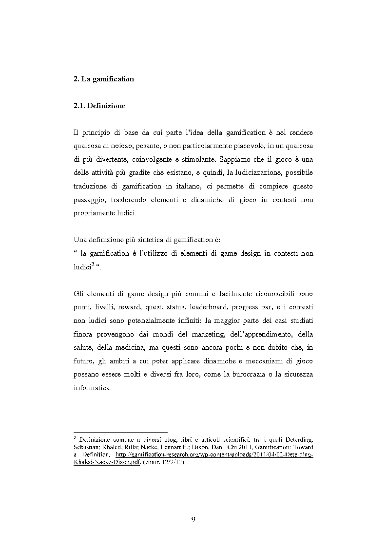 Anteprima della tesi: Gamification: applicazioni di game design in ambiti non ludici, Pagina 6