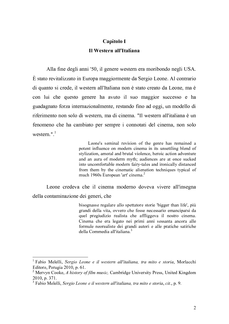 Anteprima della tesi: Musica Filmica Narrativa - Il rapporto tra musica e immagine nella trilogia del dollaro di Sergio Leone, Pagina 3