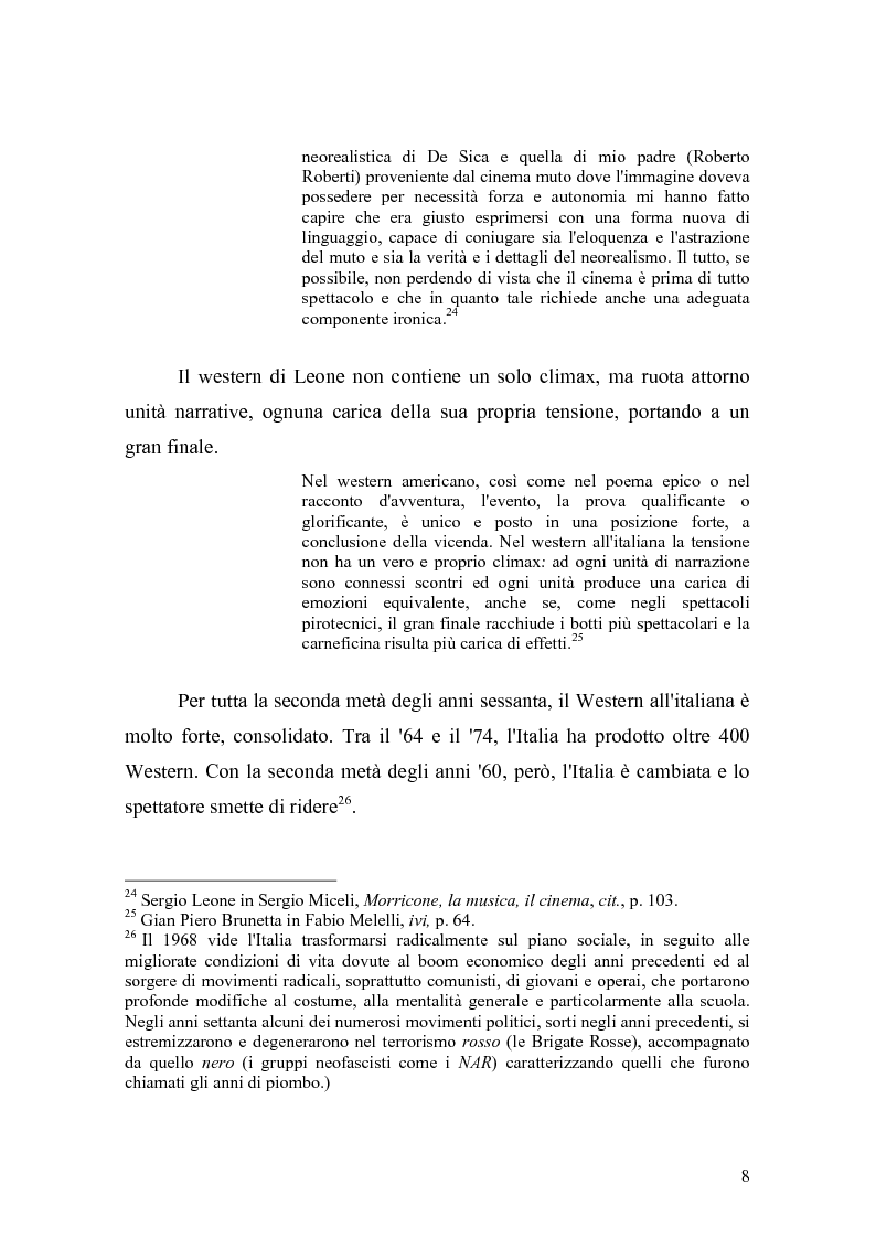 Anteprima della tesi: Musica Filmica Narrativa - Il rapporto tra musica e immagine nella trilogia del dollaro di Sergio Leone, Pagina 9