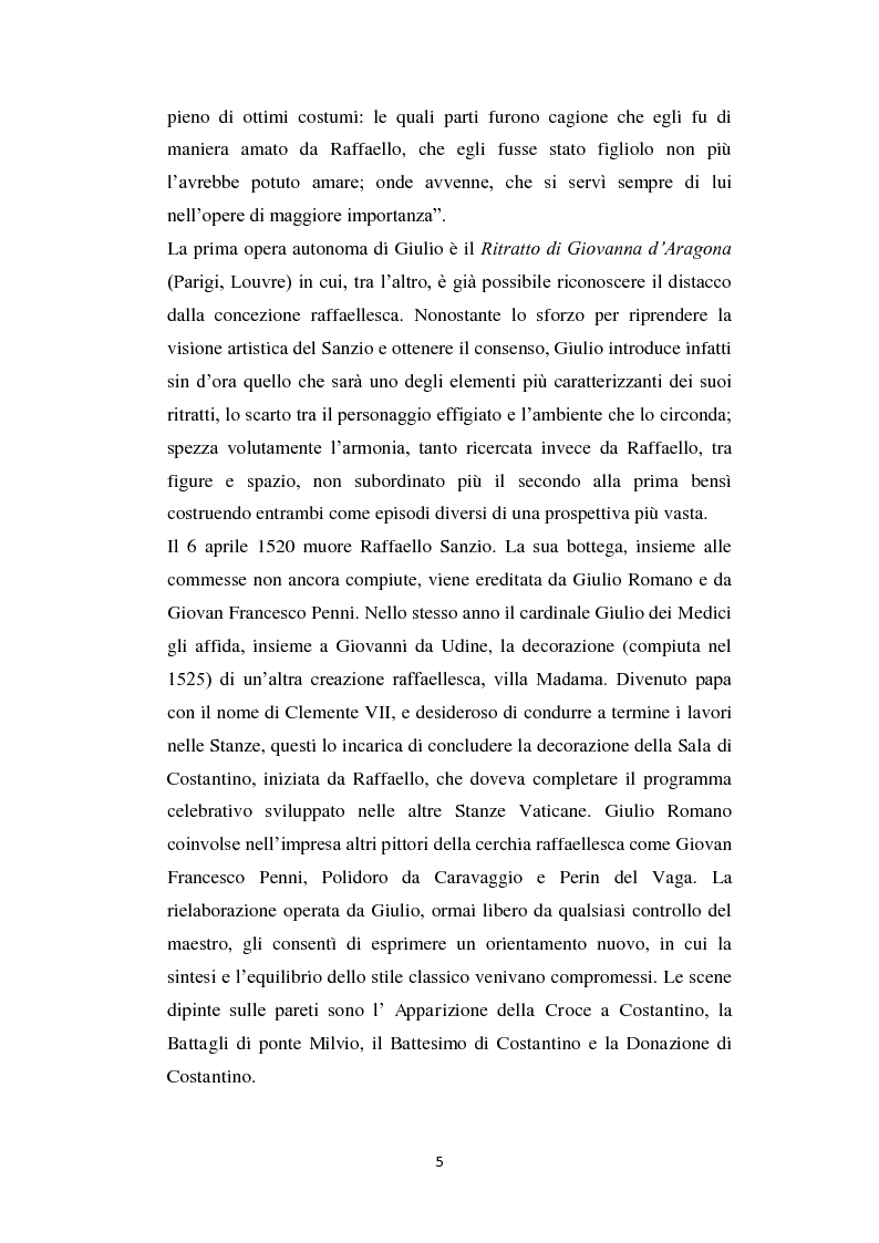 Anteprima della tesi: La Sacra Famiglia su tavola in Santa Maria Assunta a Fondi: elementi tecnici e stilistici a confronto con l'opera di Giulio Romano in Santa Maria dell'Anima a Roma., Pagina 4