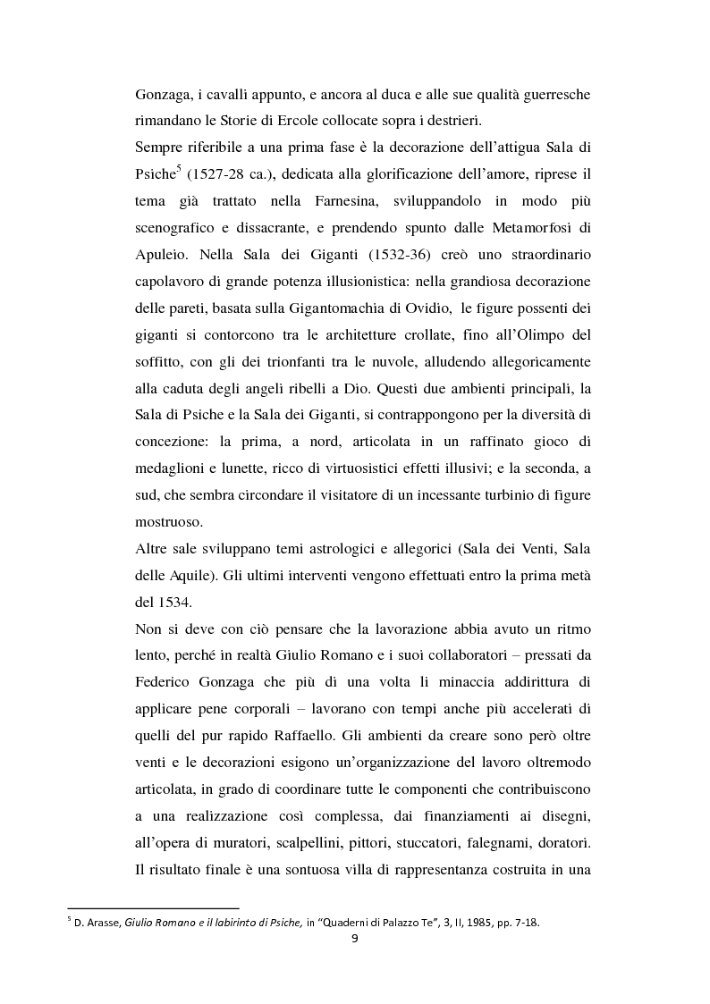 Anteprima della tesi: La Sacra Famiglia su tavola in Santa Maria Assunta a Fondi: elementi tecnici e stilistici a confronto con l'opera di Giulio Romano in Santa Maria dell'Anima a Roma., Pagina 8