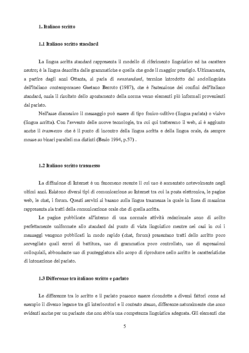 Anteprima della tesi: L'uso di ''ma'' come congiunzione avversativa e come segnale discorsivo nell'italiano scritto standard e nell'italiano del Web, Pagina 3