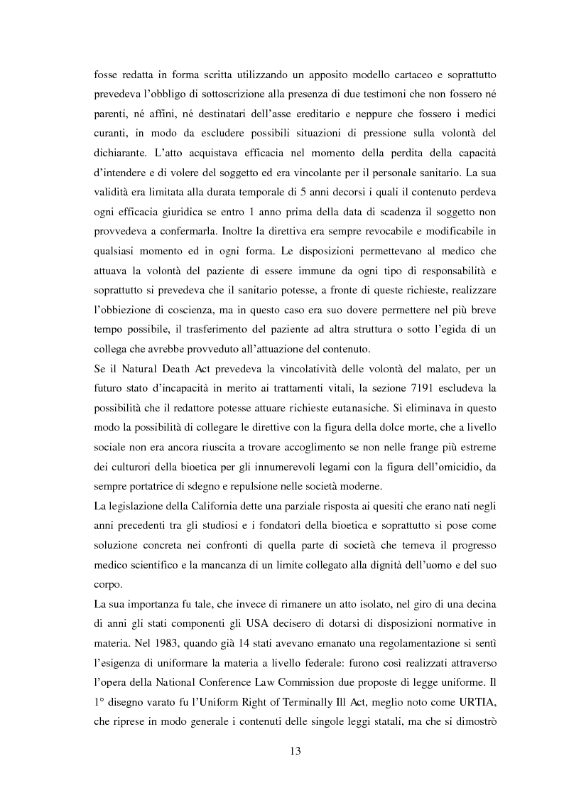 Anteprima della tesi: Testamento biologico e principio di Autodeterminazione, Pagina 14