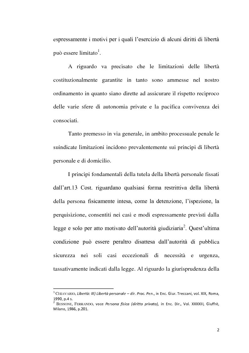 Anteprima della tesi: Sequestro probatorio e processo penale, Pagina 3