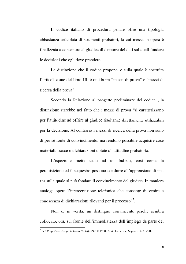Anteprima della tesi: Sequestro probatorio e processo penale, Pagina 7