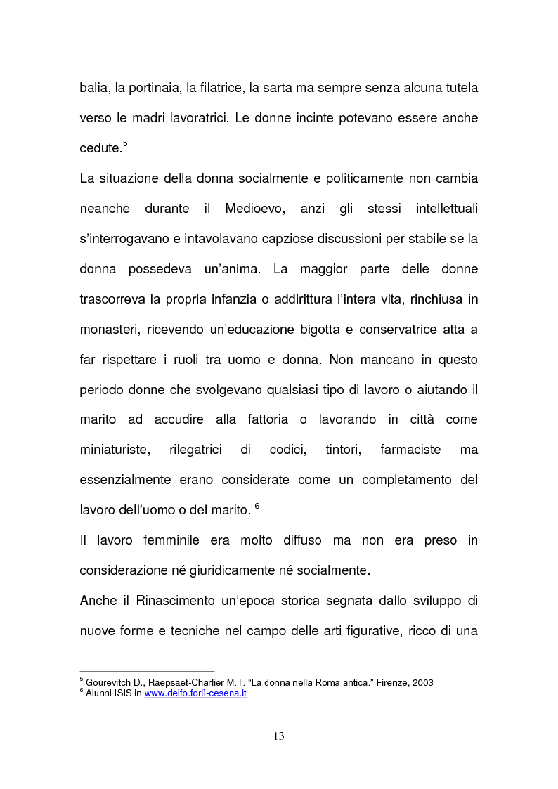 Anteprima della tesi: L’evoluzione della tutela della lavoratrice madre nel mondo del lavoro., Pagina 10