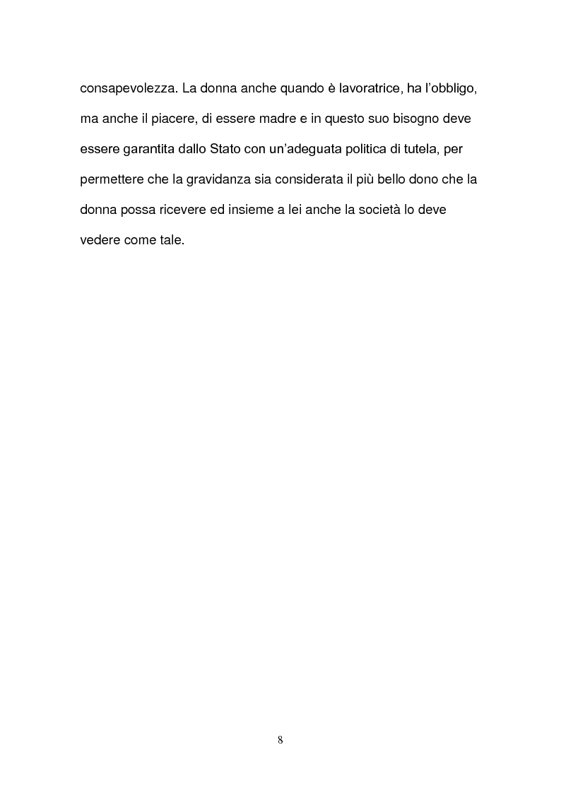 Anteprima della tesi: L’evoluzione della tutela della lavoratrice madre nel mondo del lavoro., Pagina 5