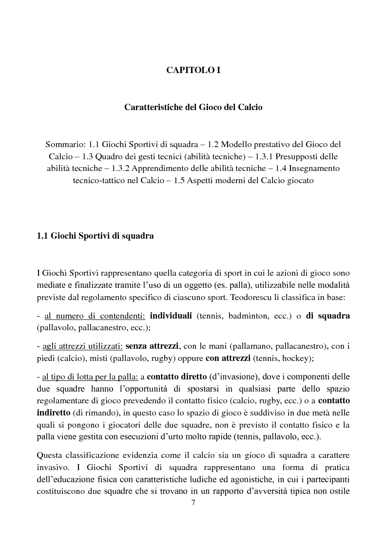 Anteprima della tesi: Il metodo Coerver Coaching applicato ai calciatori della categoria Esordienti, Pagina 5