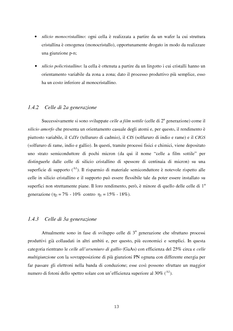 Anteprima della tesi: Progetto di impianto fotovoltaico connesso alla rete in bassa tensione, Pagina 7