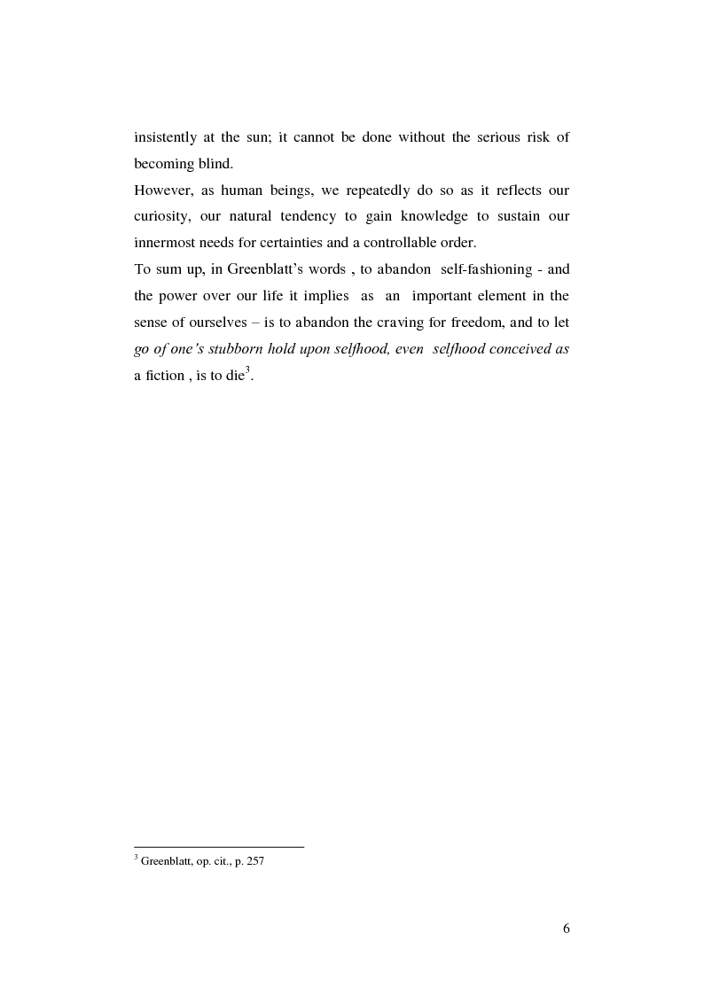 Anteprima della tesi: Renaissance Self-Fashioning: ''Epicoene'' by Ben Jonson, Pagina 4