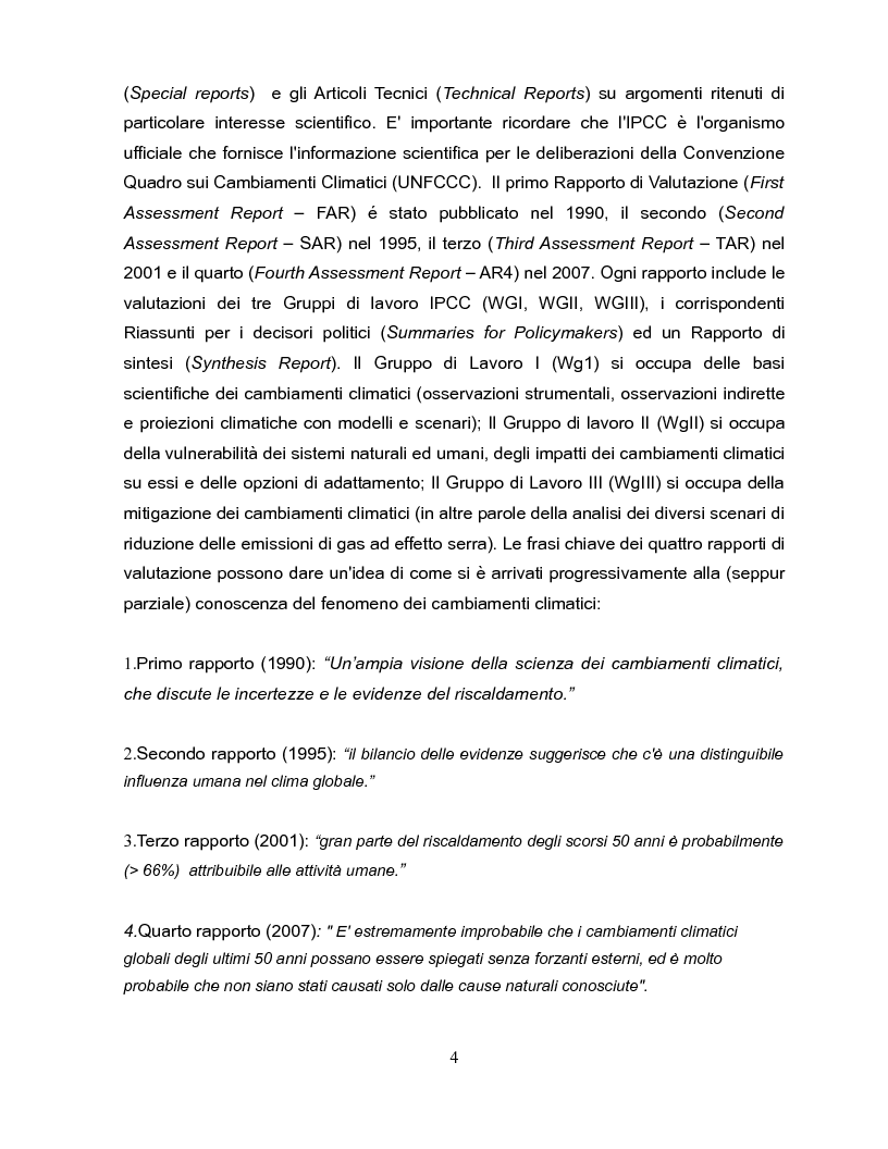 Anteprima della tesi: Economia dei cambiamenti climatici e vulnerabilità nei paesi in via di sviluppo, Pagina 5