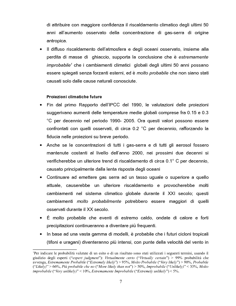 Anteprima della tesi: Economia dei cambiamenti climatici e vulnerabilità nei paesi in via di sviluppo, Pagina 8