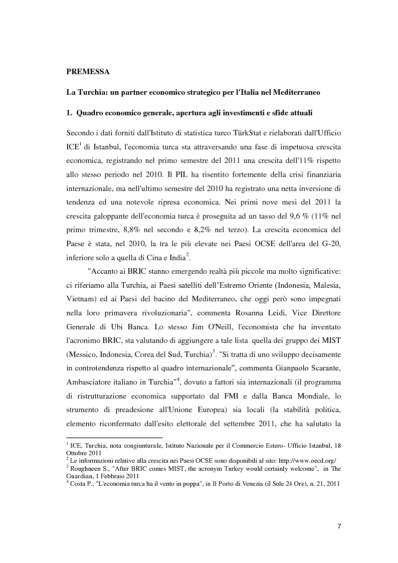 Anteprima della tesi: Il trattamento degli investimenti diretti esteri in Turchia con particolare riferimento agli investitori italiani, Pagina 5