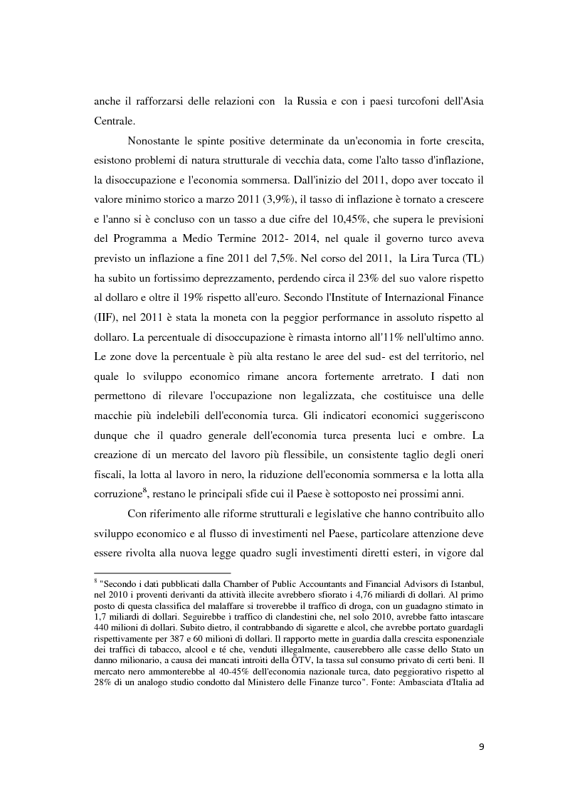 Anteprima della tesi: Il trattamento degli investimenti diretti esteri in Turchia con particolare riferimento agli investitori italiani, Pagina 7
