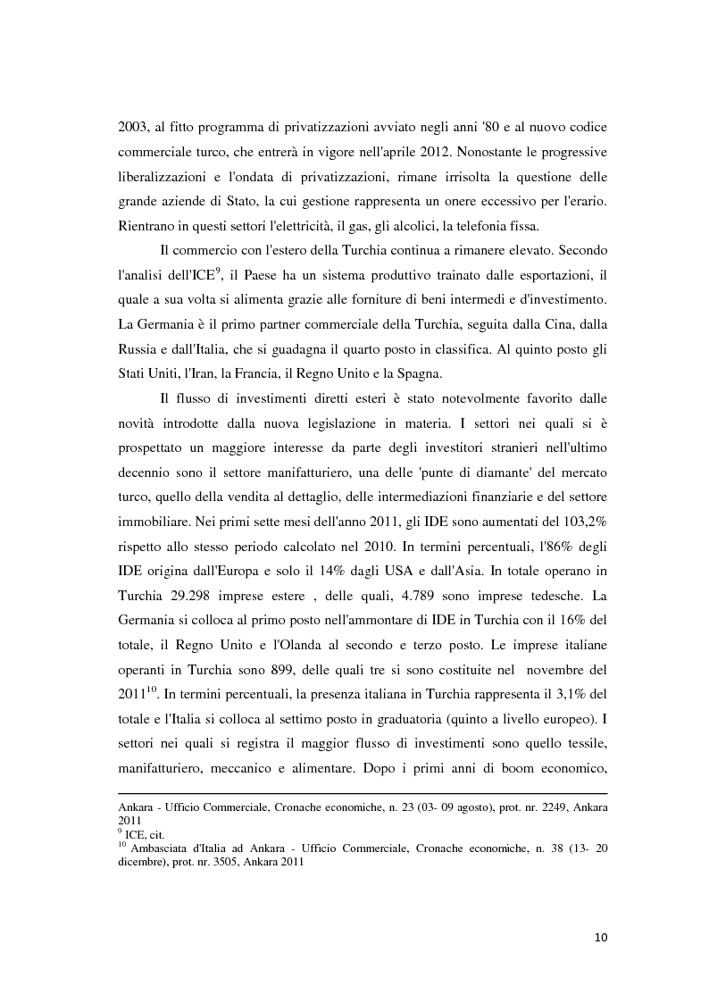 Anteprima della tesi: Il trattamento degli investimenti diretti esteri in Turchia con particolare riferimento agli investitori italiani, Pagina 8
