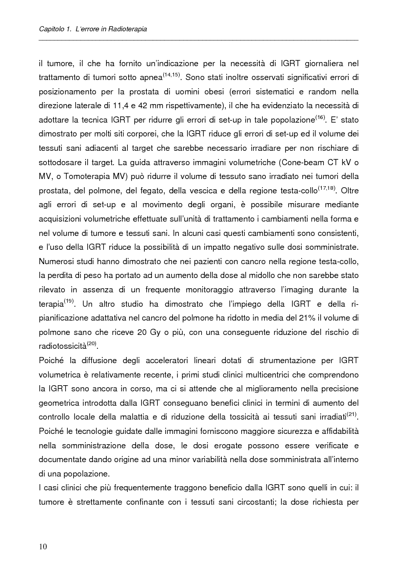 Anteprima della tesi: Impatto dell'IGRT nel trattamento del carcinoma prostatico: analisi degli errori di set-up e valutazioni dosimetriche, Pagina 9