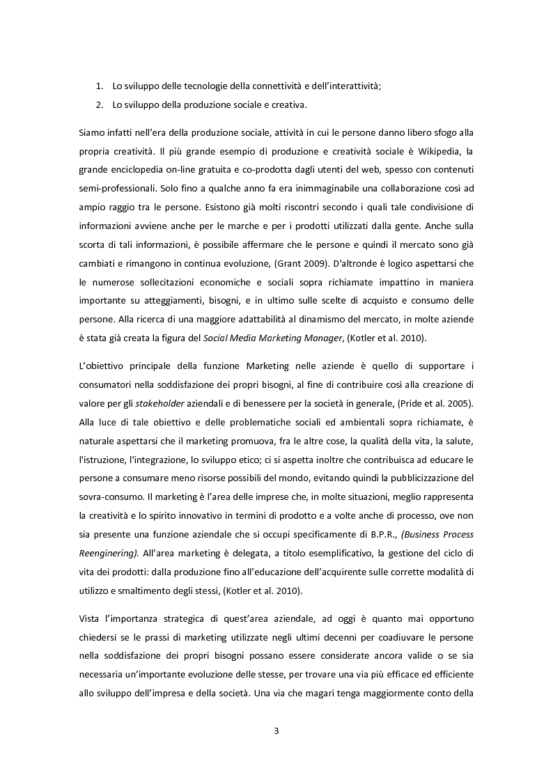 Anteprima della tesi: Marketing 3.0 & e Sviluppo Sostenibile, Pagina 3