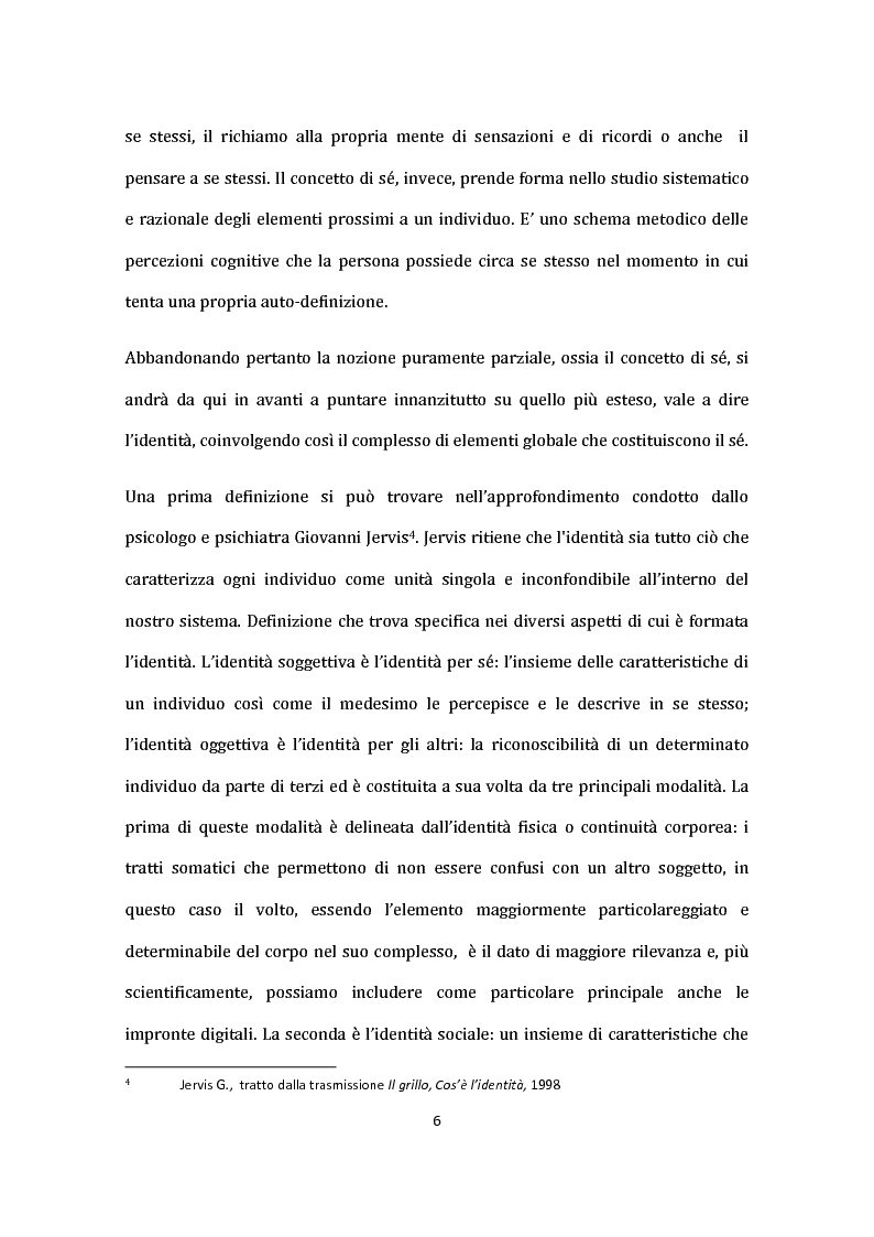 Anteprima della tesi: Identità nel Web: internauti in rotta verso nuovi sé., Pagina 7
