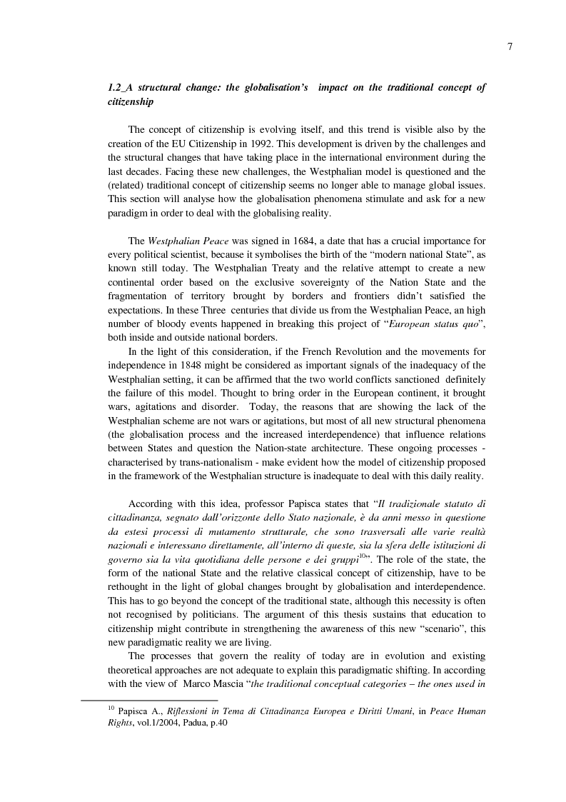 Anteprima della tesi: EU Citizenship Building: The Role of Education and its Governance, Pagina 7