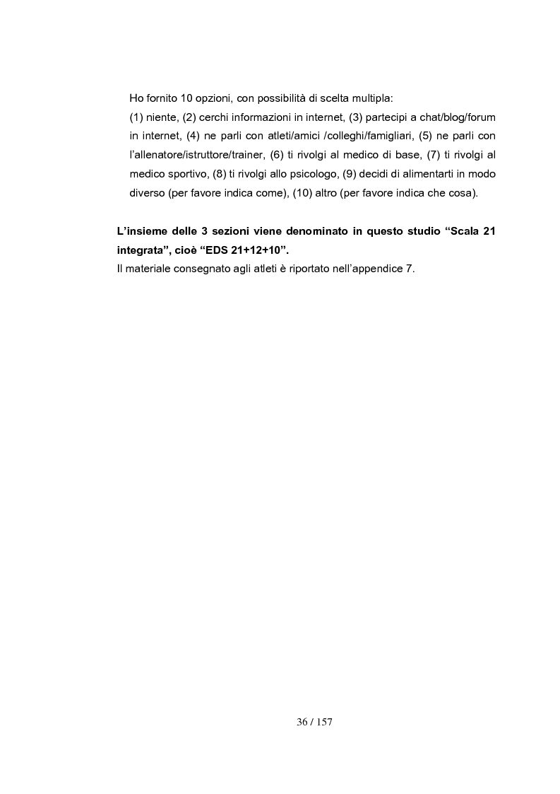 Anteprima della tesi: Dipendenza da esercizio fisico: come riconoscerla, come intervenire. Somministrazione di test a 4 gruppi sperimentali, Pagina 6